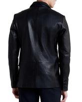 Men Genuine Leather Blazer Sport Coat 16